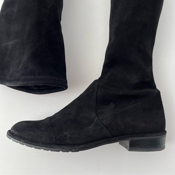 STUART WEITZMAN || Black Leather Suede Tall Over the Knee Lowland Boots Size 7 - Picture 9 of 15